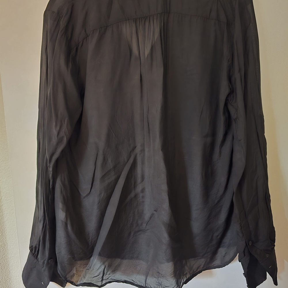 J.Crew Black Sheer Blouse - Picture 3 of 13